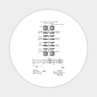 Railway Telegraph Vintage Patent Hand Drawing Magnet